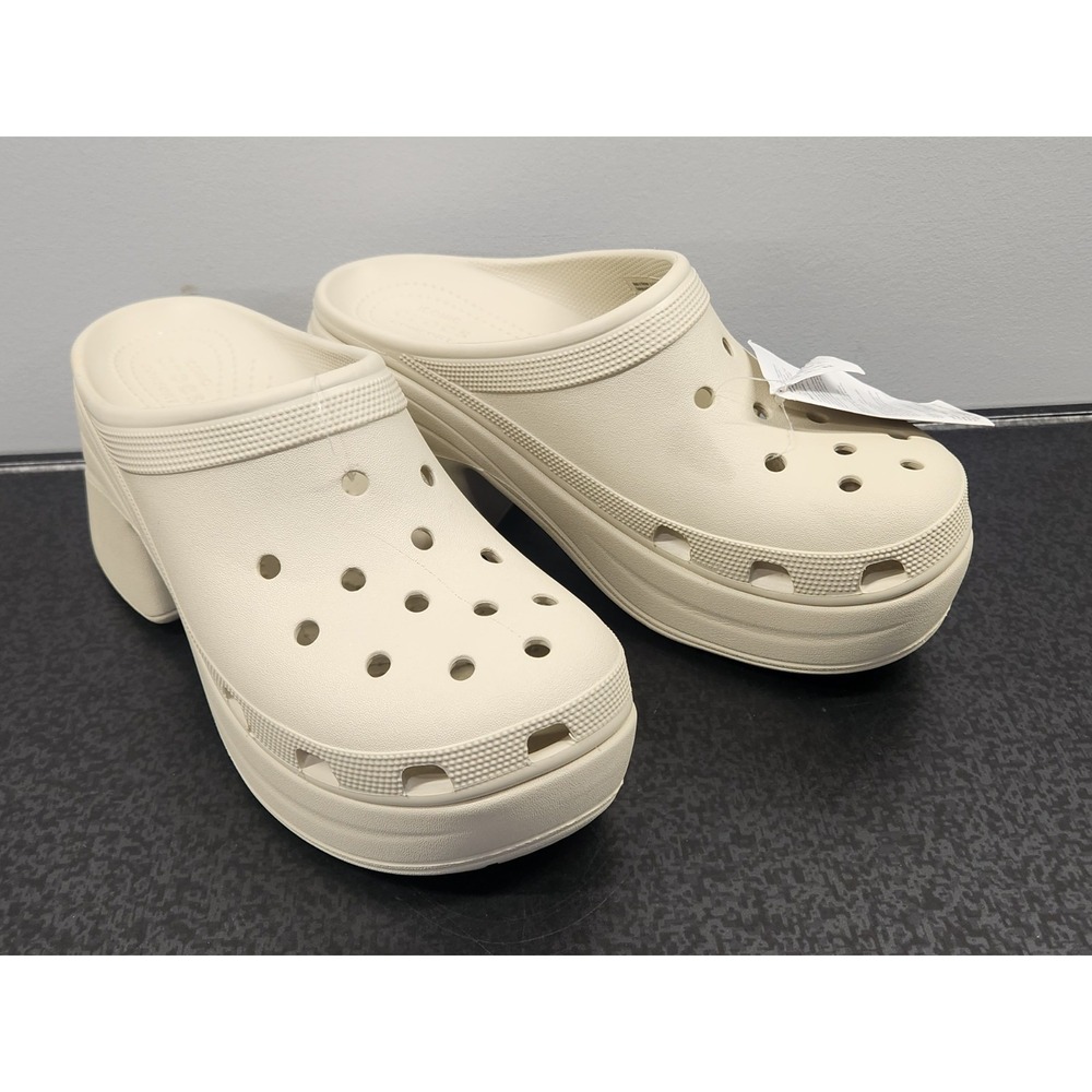 Crocs Siren Clog Bone Men's 10 Women's 12 Slip On Heel Platform ~ Brand New READ